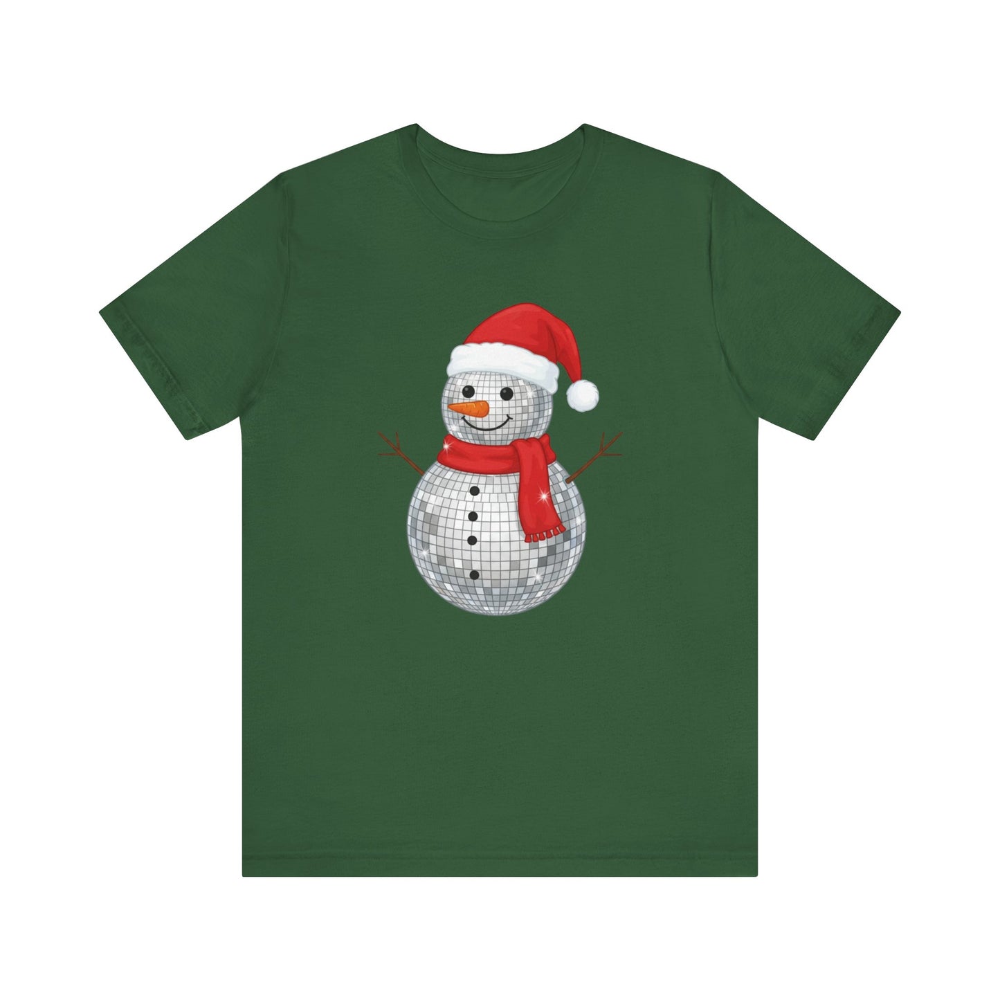 Disco Ball Snowman Christmas T-Shirt