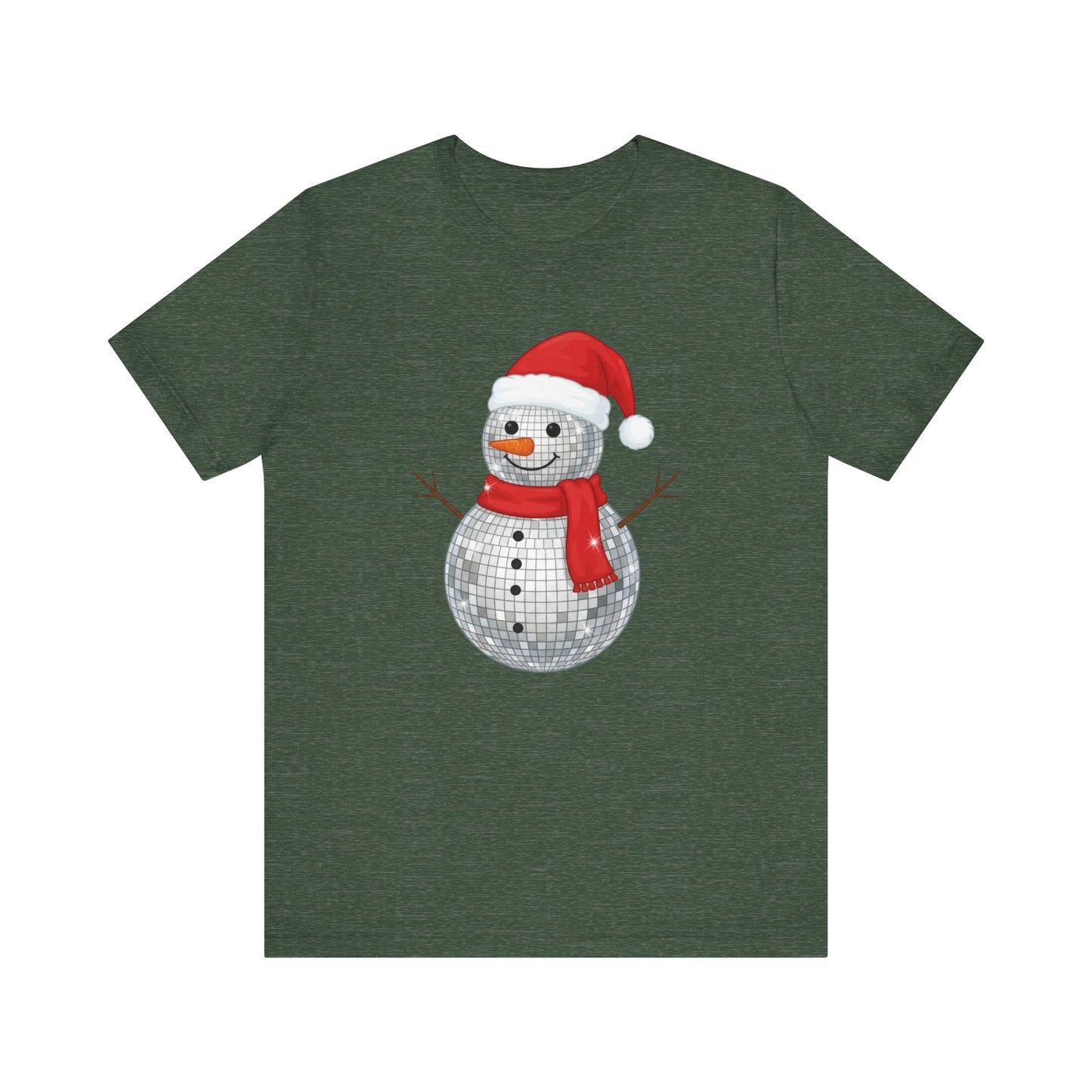 Disco Ball Snowman Christmas T-Shirt