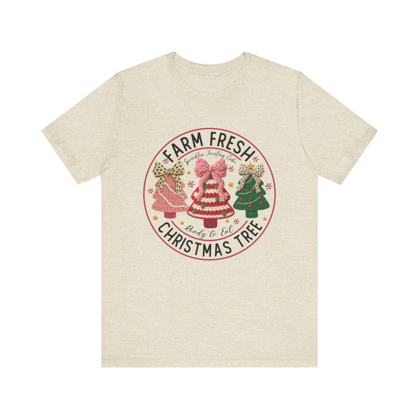 Farm Fresh Christmas Trees T-Shirt - Faux Yarn