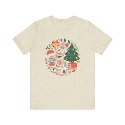 Bookish Snow Globe Christmas T-Shirt