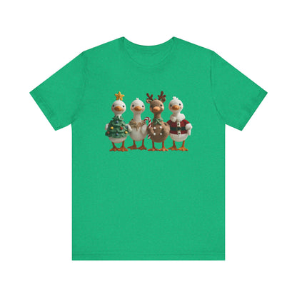 Silly Goose Gang Christmas T-Shirt - Faux Yarn