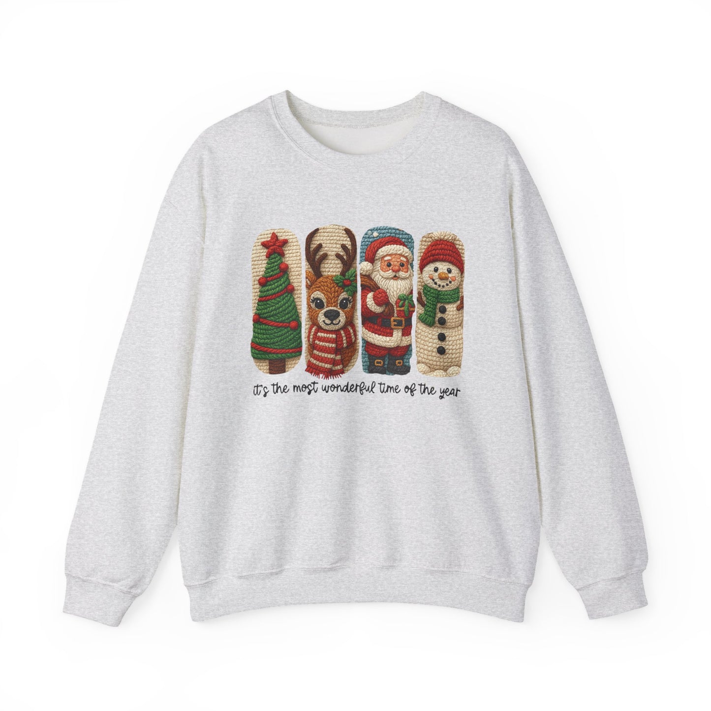 It's the Most Wonderful Time of the Year Christmas Sweatshirt - Faux Yarn