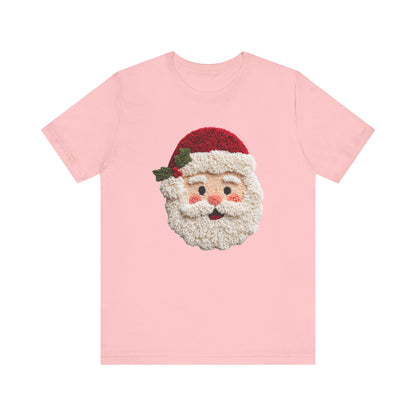 Santa Claus Christmas T-Shirt - Faux Yarn