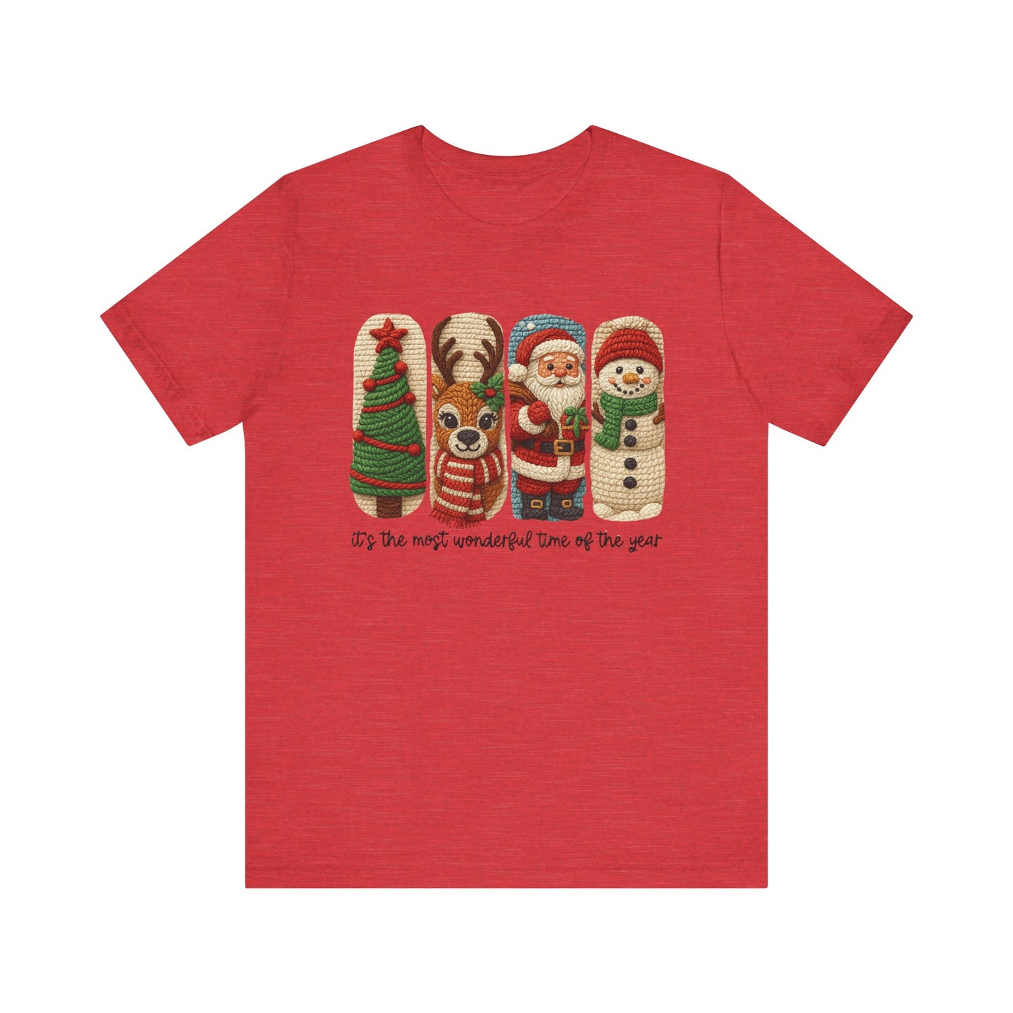 It's the Most Wonderful Time of the Year Christmas T-Shirt - Faux Yarn