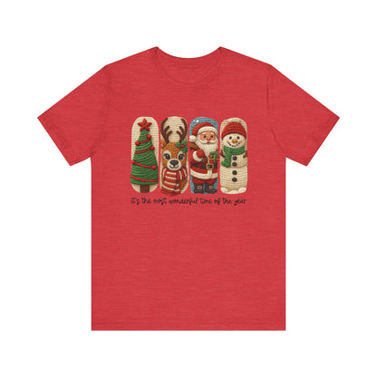 It's the Most Wonderful Time of the Year Christmas T-Shirt - Faux Yarn