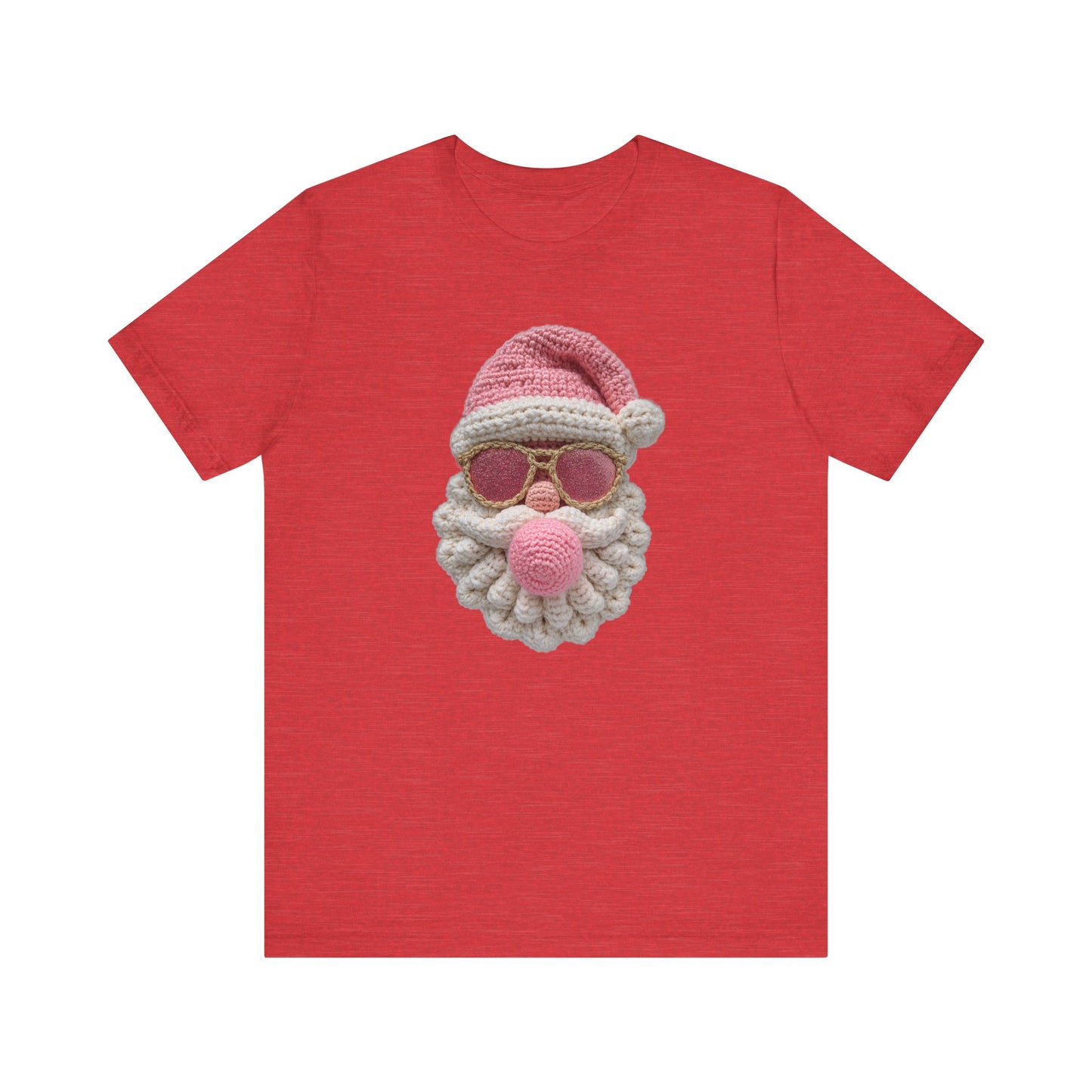 Santa Bubble Gum Christmas T-Shirt - Faux Yarn