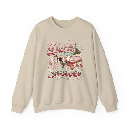 Deck the Shelves Bookish Christmas Sweatshirt