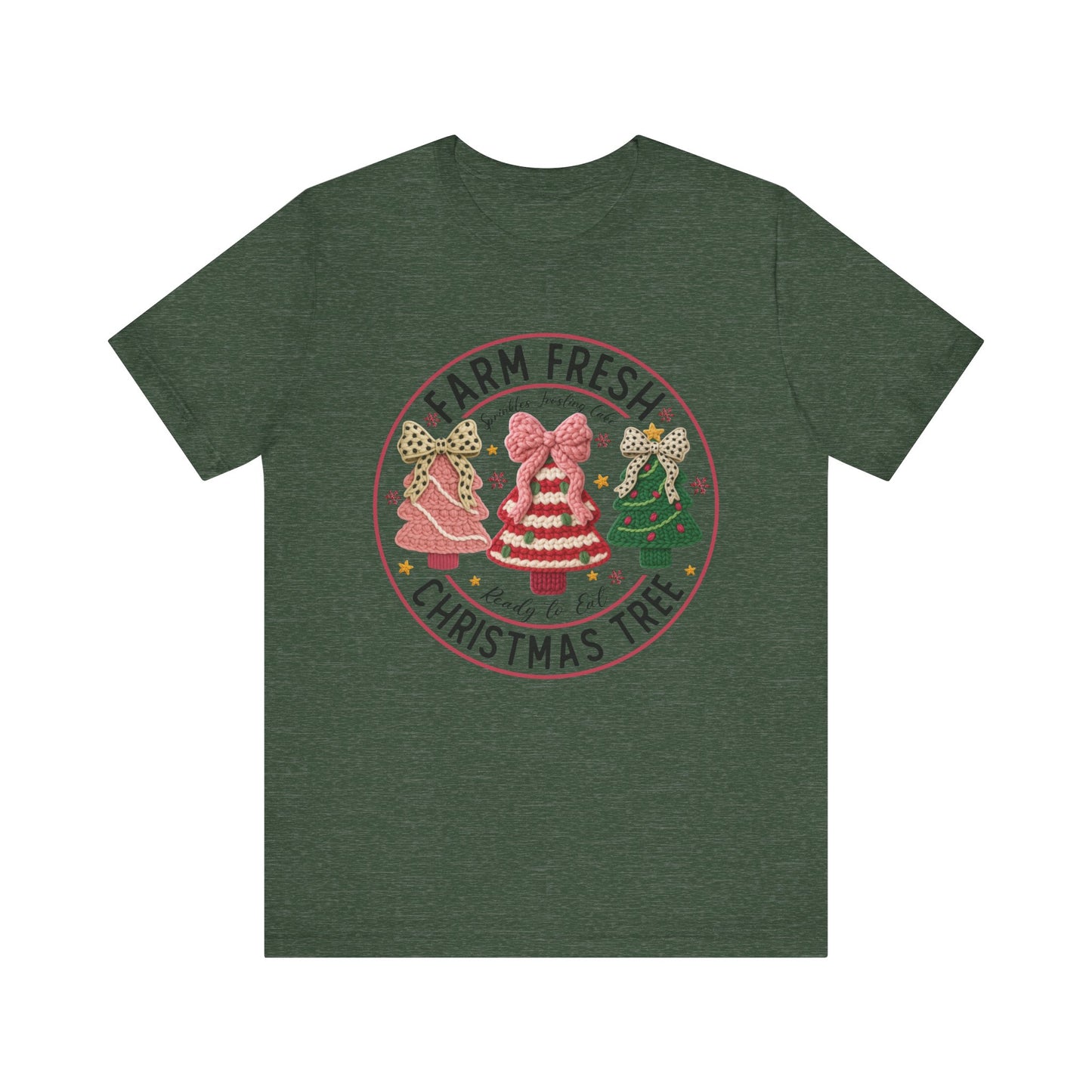 Farm Fresh Christmas Trees T-Shirt - Faux Yarn