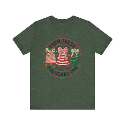 Farm Fresh Christmas Trees T-Shirt - Faux Yarn