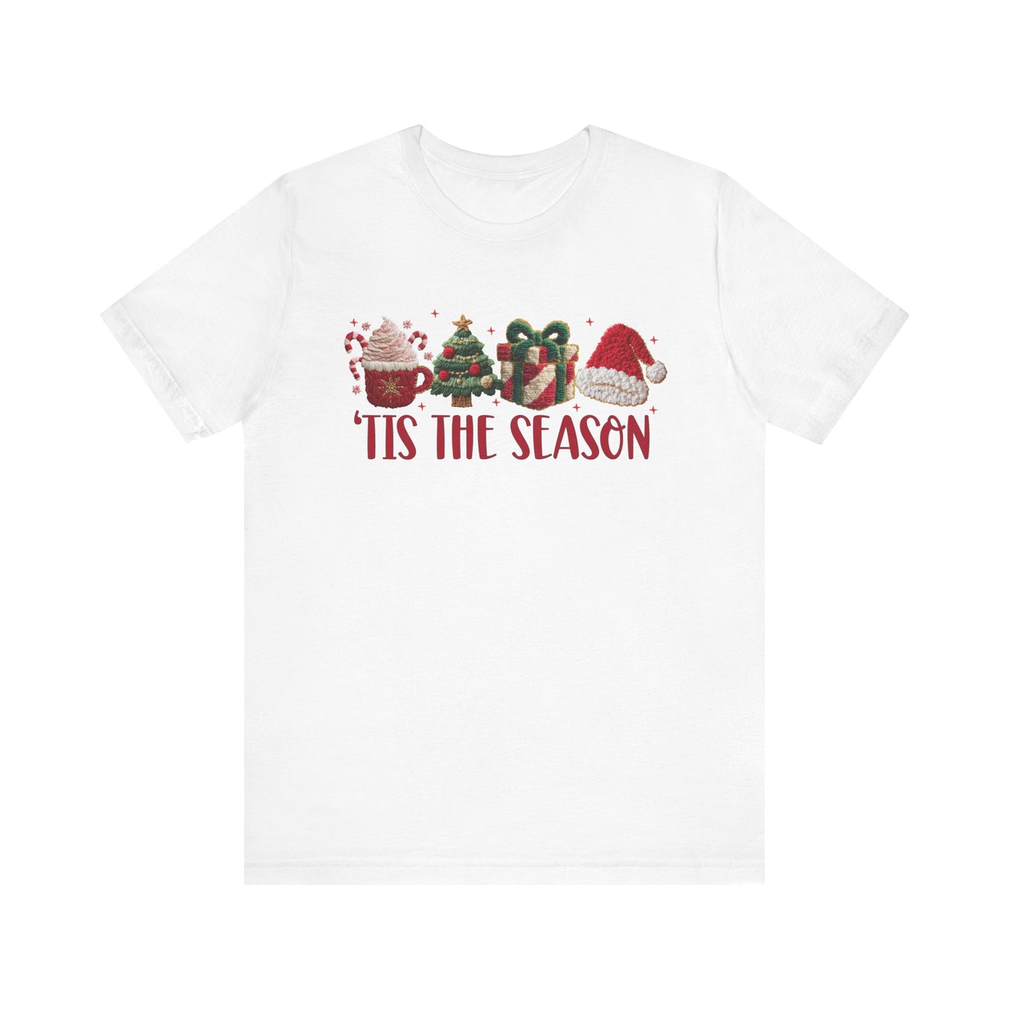 Tis the Season Icons Christmas T-Shirt - Faux Yarn