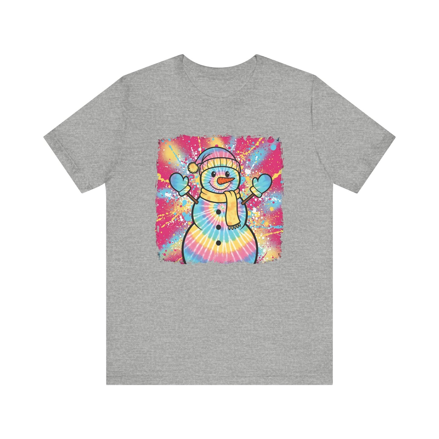 Tie Dye Snowman Christmas T-Shirt