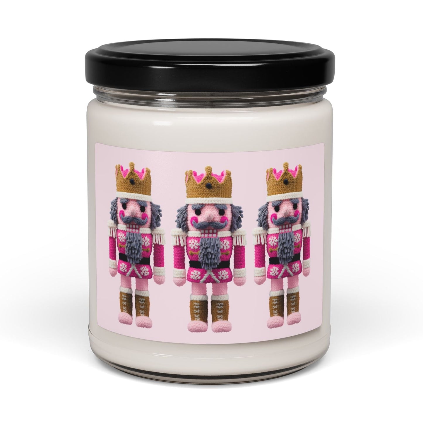 Pink Nutcrackers Christmas 9oz Scented Soy Candle