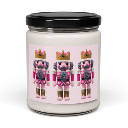 Pink Nutcrackers Christmas 9oz Scented Soy Candle