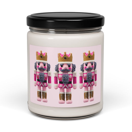 Pink Nutcrackers Christmas 9oz Scented Soy Candle