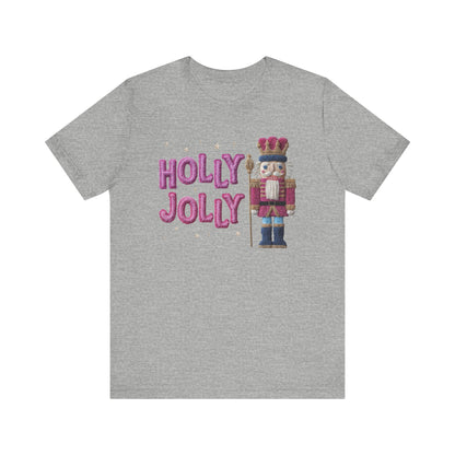 Holly Jolly Nutcracker Christmas T-Shirt - Faux Yarn