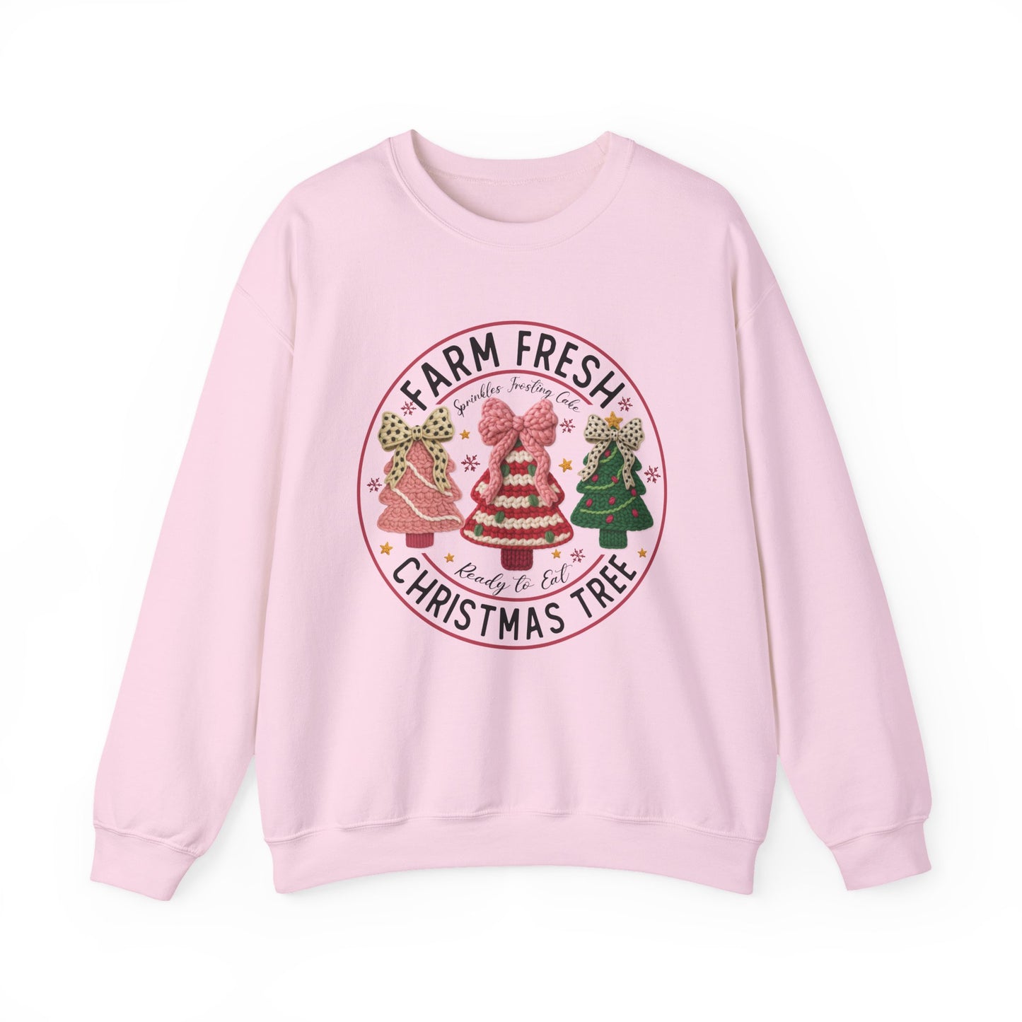 Farm Fresh Christmas Trees Sweatshirt - Faux Yarn