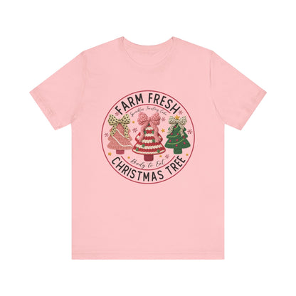 Farm Fresh Christmas Trees T-Shirt - Faux Yarn