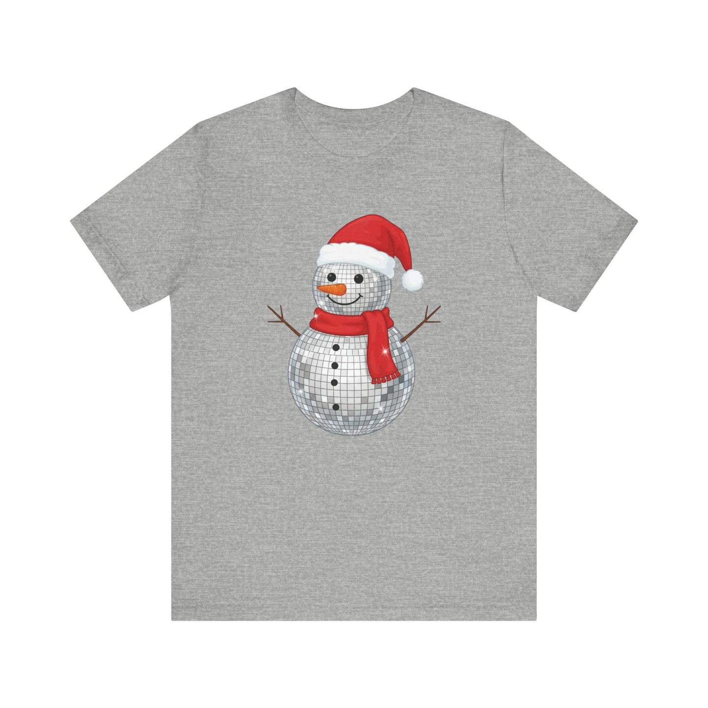 Disco Ball Snowman Christmas T-Shirt