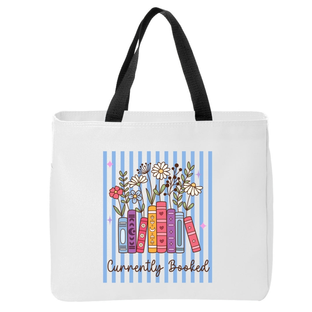 Currently Booked Stripes Tote Bag Just So Happy