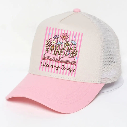 Literary Escape Stripes Hat Just So Happy