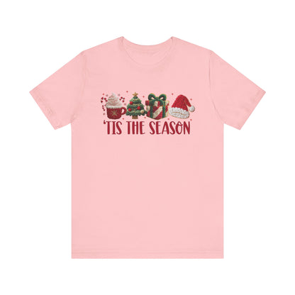 Tis the Season Icons Christmas T-Shirt - Faux Yarn