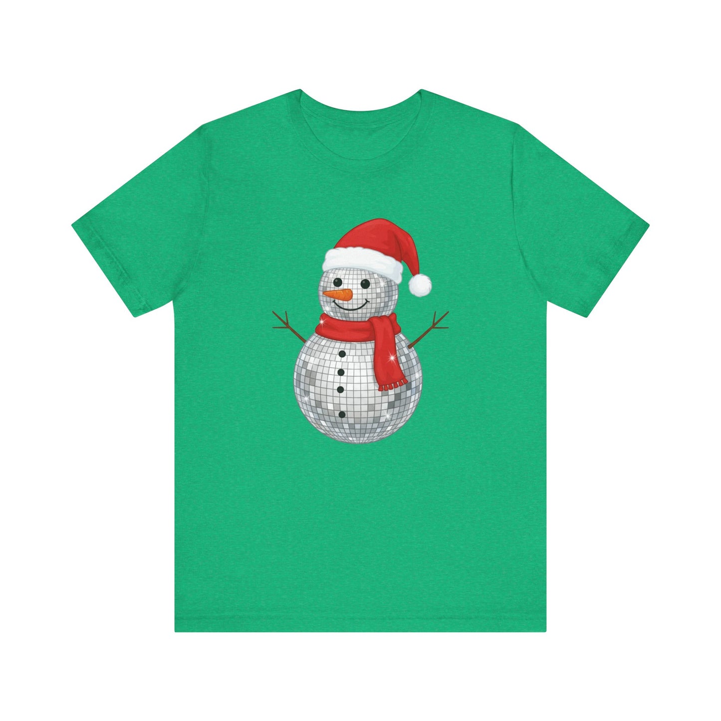 Disco Ball Snowman Christmas T-Shirt