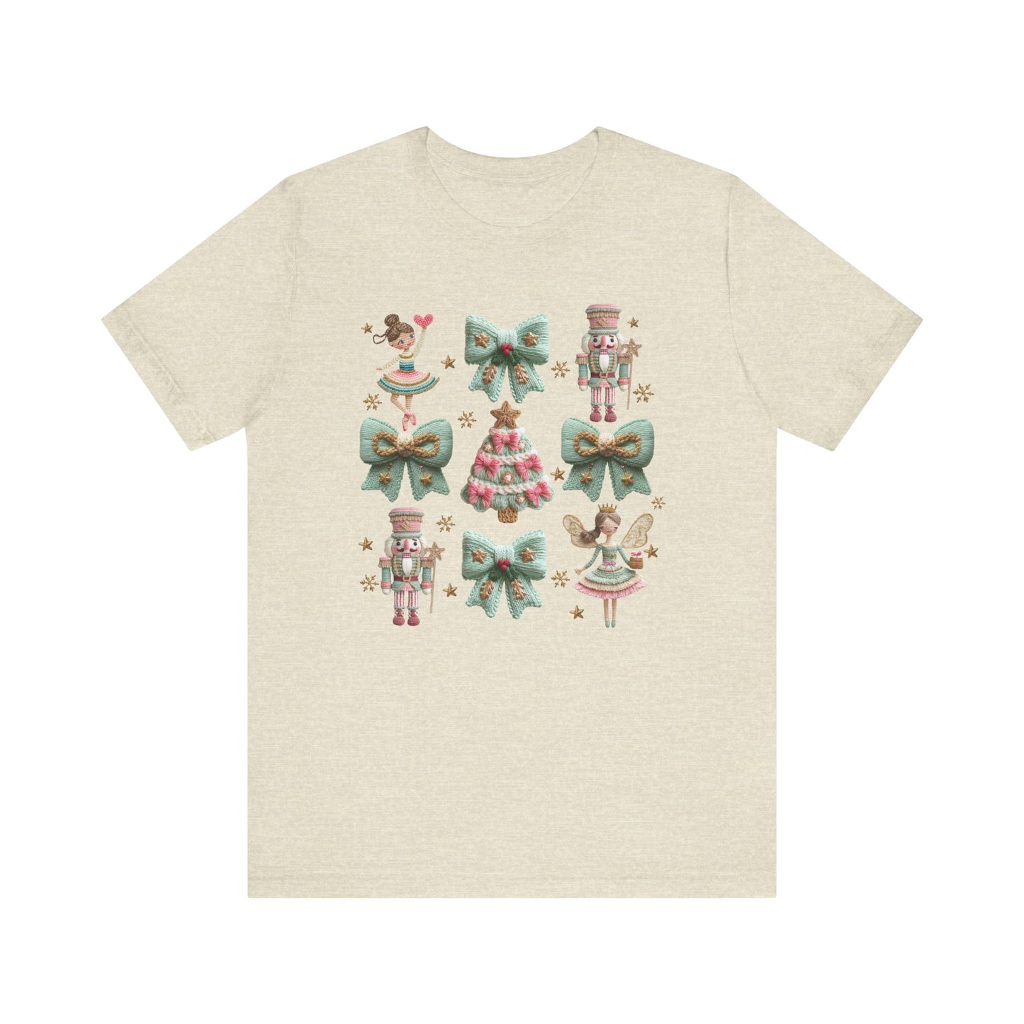 Nutcracker Coquette Christmas T-Shirt - Faux Yarn