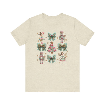 Nutcracker Coquette Christmas T-Shirt - Faux Yarn