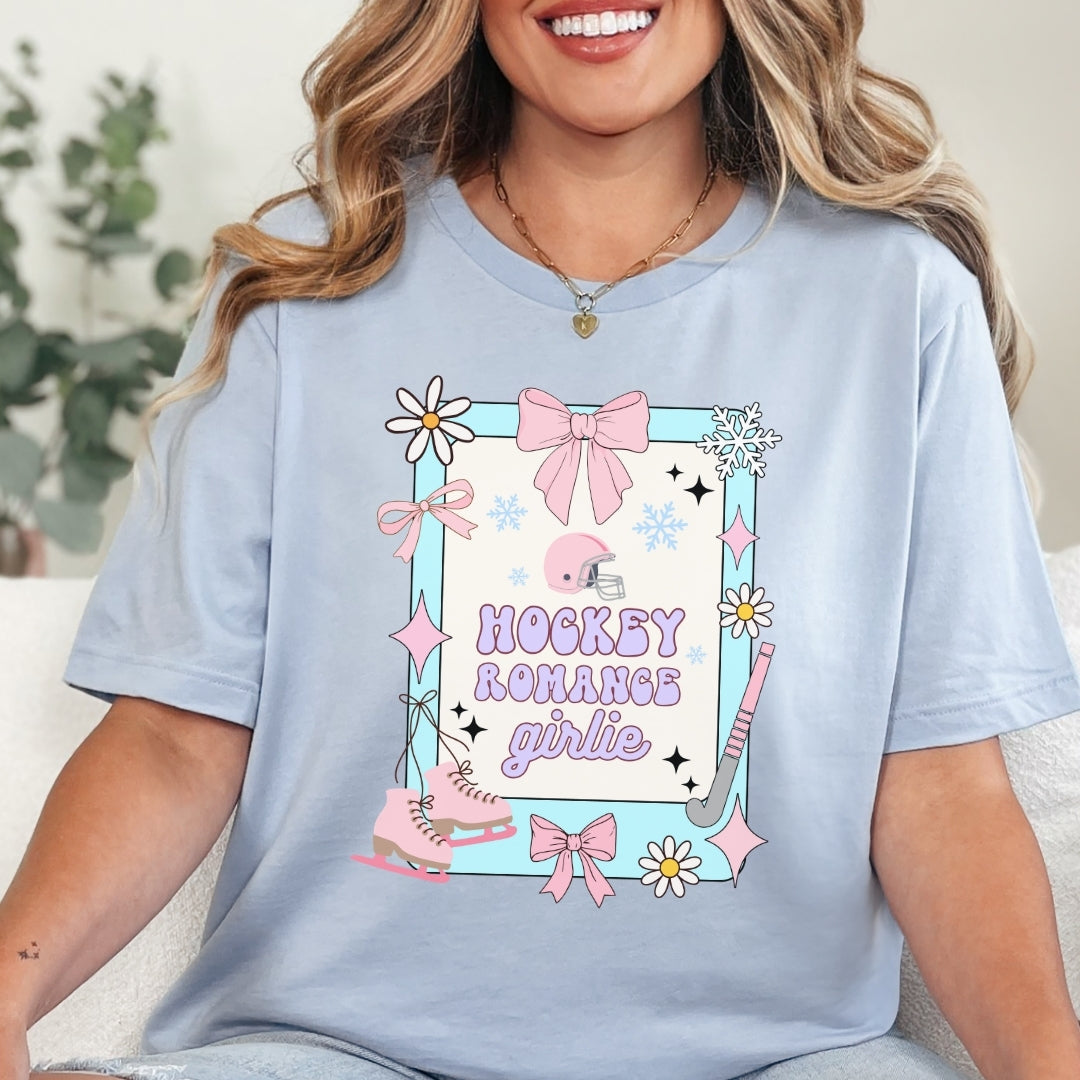 Hockey Romance Girlie T-Shirt Just So Happy