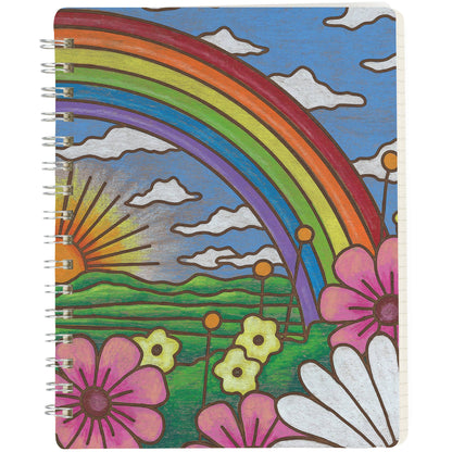 Rainbow Sun Spiral Notebook