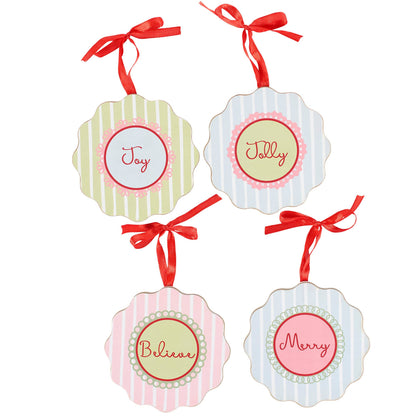 Cute Wooden Pastel Ornament Set