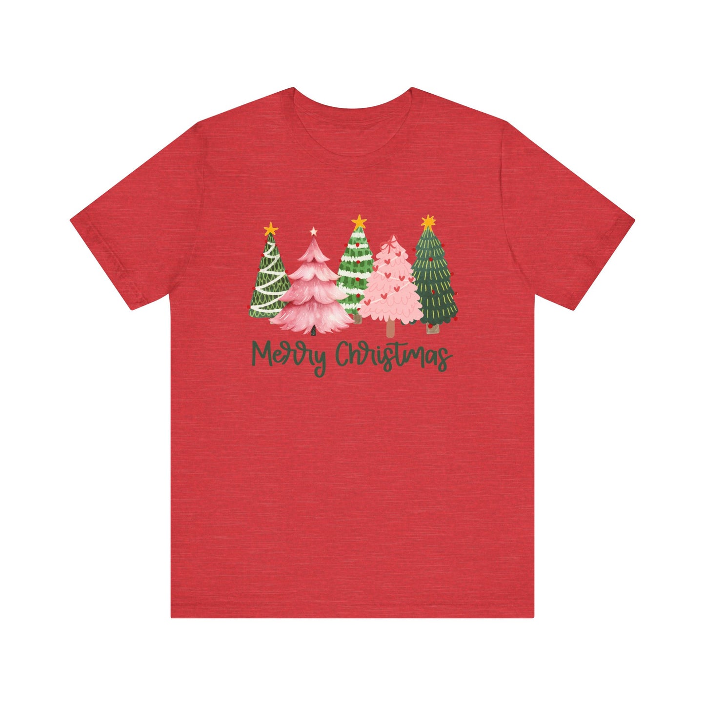 Pink Trees Merry Christmas T-Shirt