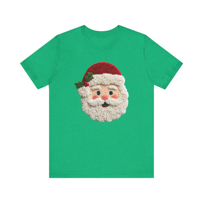 Santa Claus Christmas T-Shirt - Faux Yarn