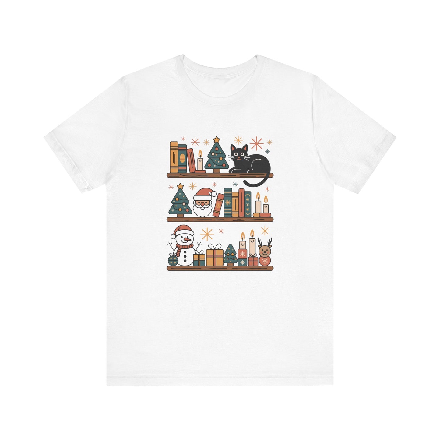 Bookish Christmas Shelf T-Shirt