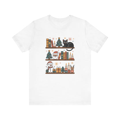 Bookish Christmas Shelf T-Shirt