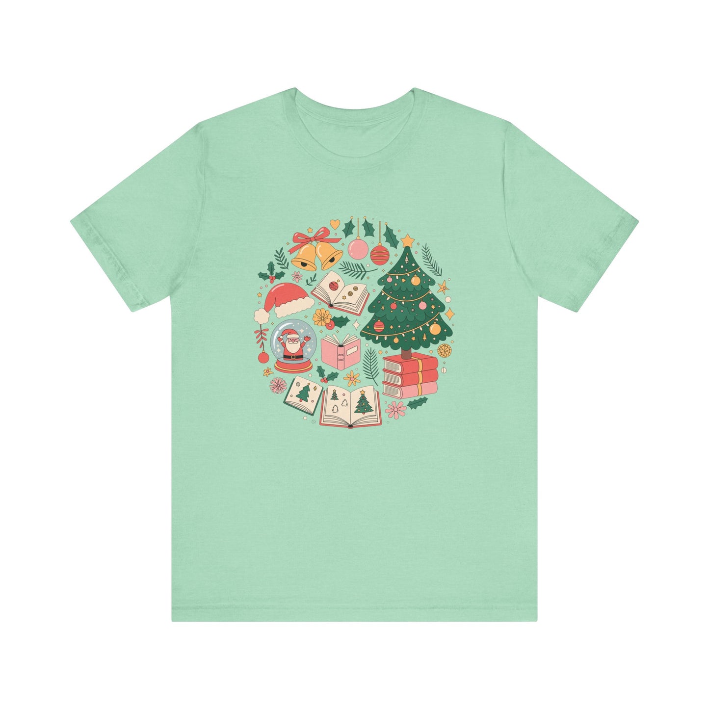 Bookish Snow Globe Christmas T-Shirt