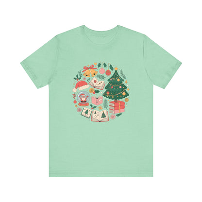 Bookish Snow Globe Christmas T-Shirt