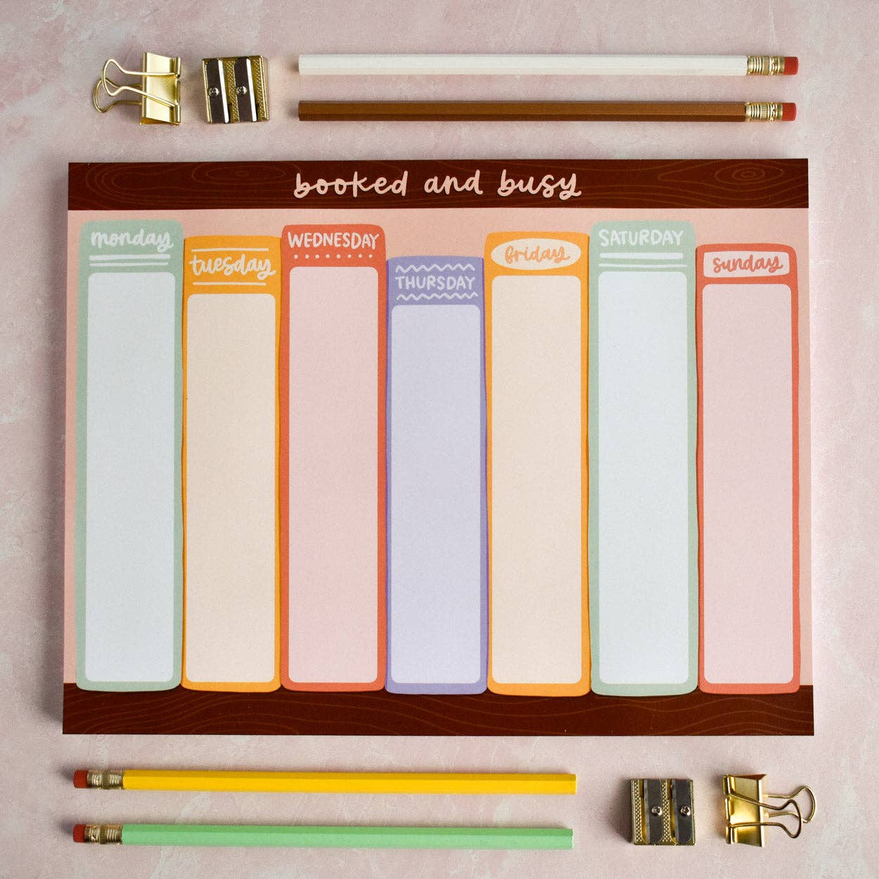 Bookish Notepad - Large Booked and Busy Weekly Planner