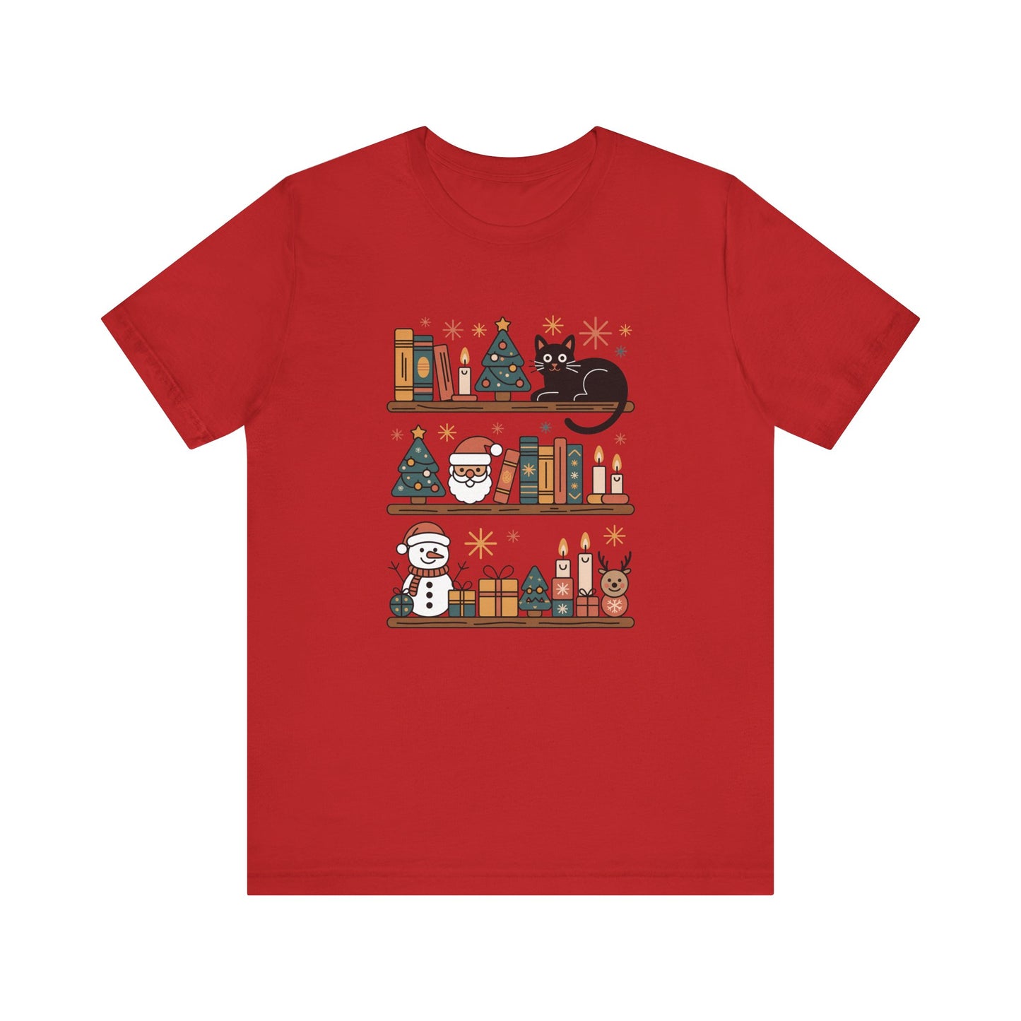 Bookish Christmas Shelf T-Shirt