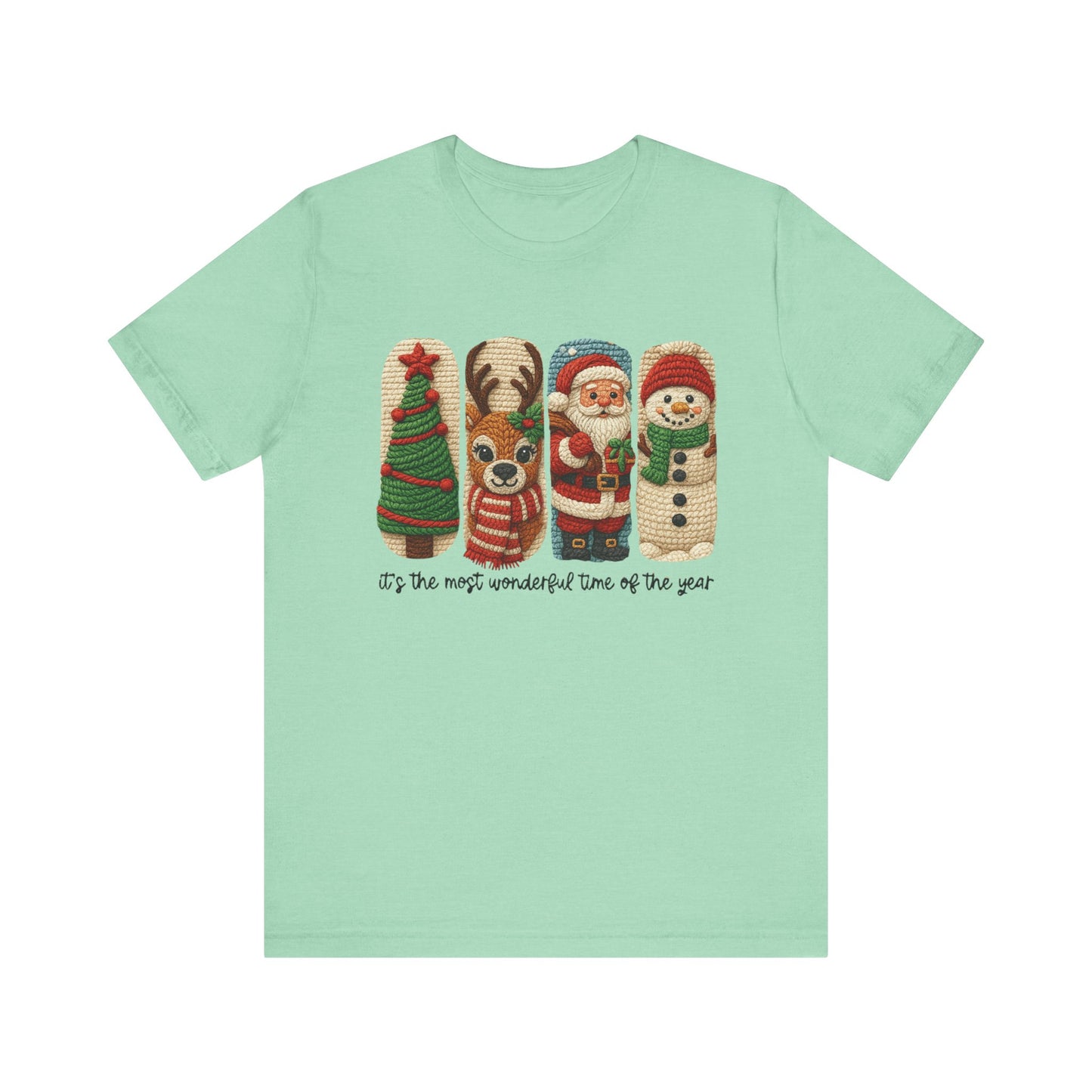 It's the Most Wonderful Time of the Year Christmas T-Shirt - Faux Yarn