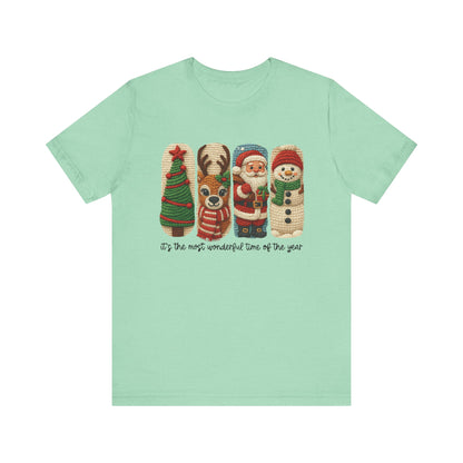 It's the Most Wonderful Time of the Year Christmas T-Shirt - Faux Yarn