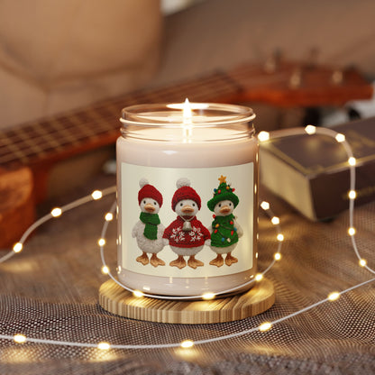Cute Christmas Geese 9oz Scented Soy Candle