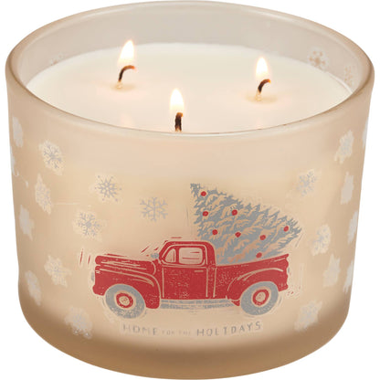 Home For The Holidays Red Truck - Peppermint Scented Christmas Candle