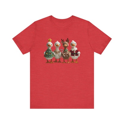 Silly Goose Gang Christmas T-Shirt - Faux Yarn