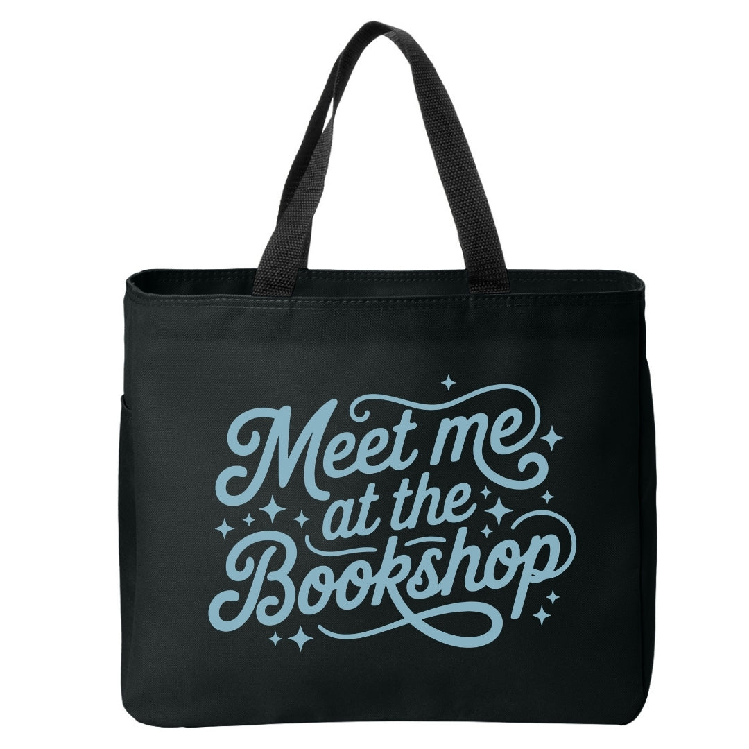 Meet Me at the Bookshop Tote Bag Just So Happy