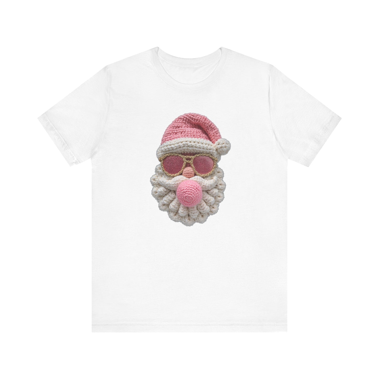 Santa Bubble Gum Christmas T-Shirt - Faux Yarn