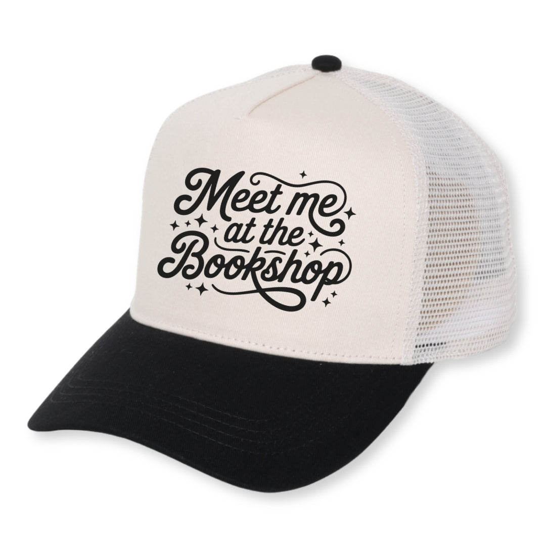 Meet Me at the Bookshop Hat Just So Happy