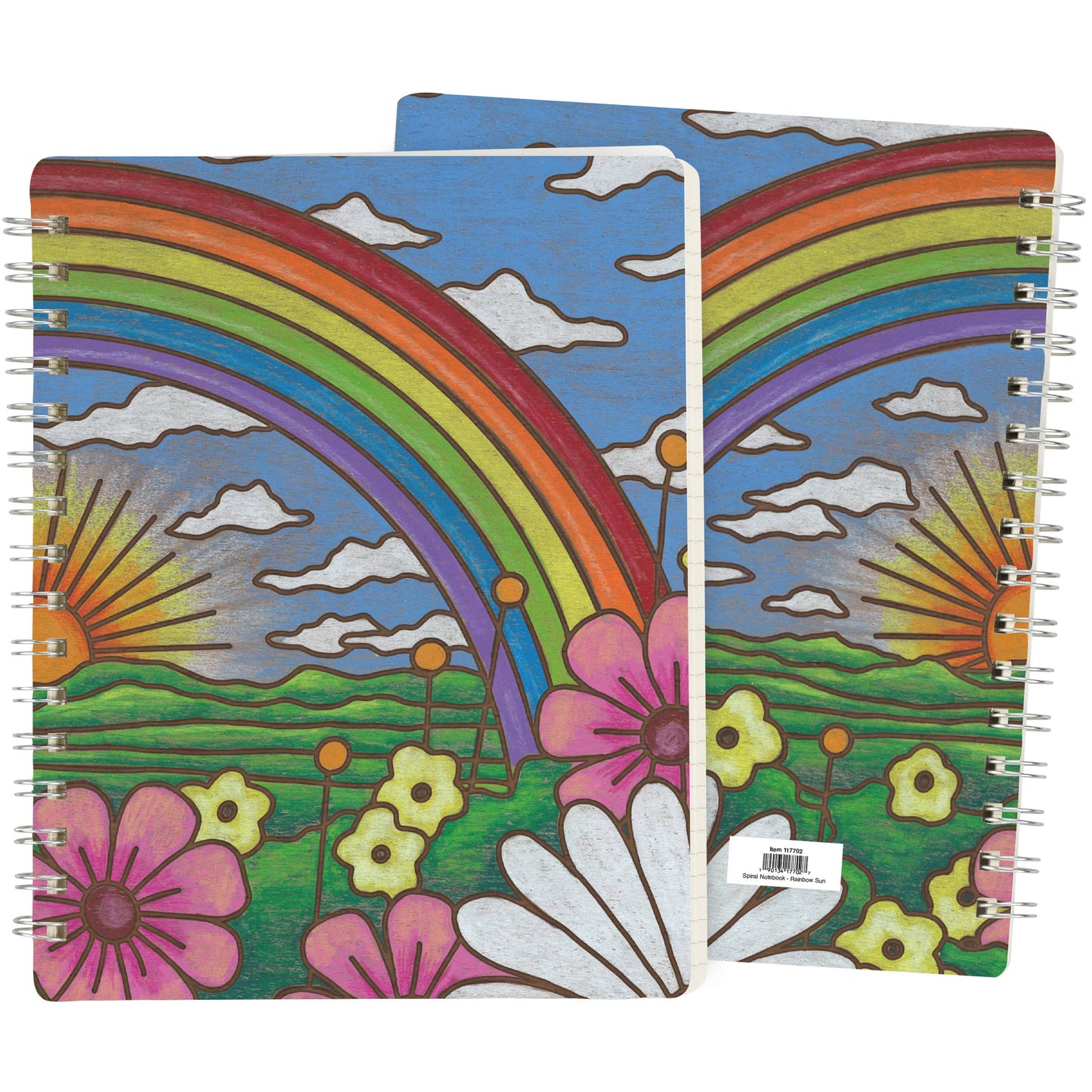 Rainbow Sun Spiral Notebook