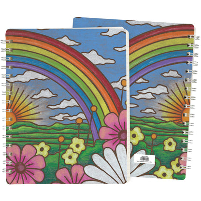Rainbow Sun Spiral Notebook