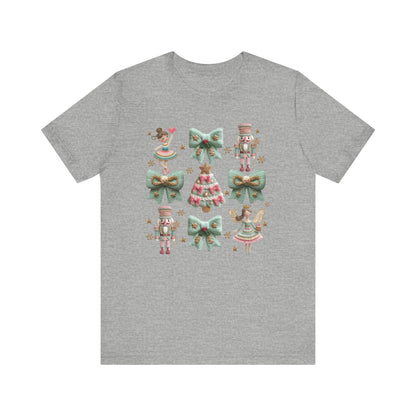 Nutcracker Coquette Christmas T-Shirt - Faux Yarn